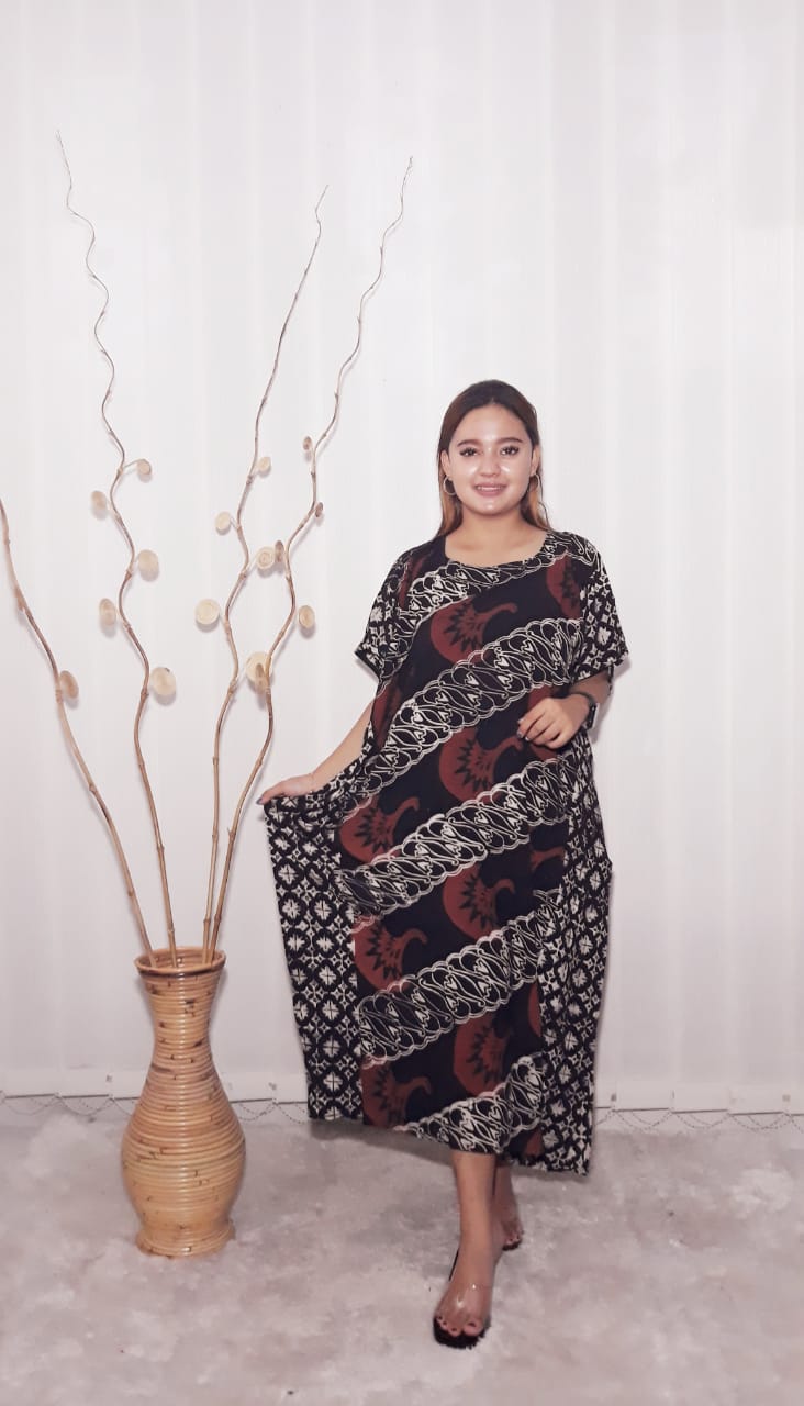 Baju Daster Batik Oblong Rayon Lengan Pendek Parang Lereng