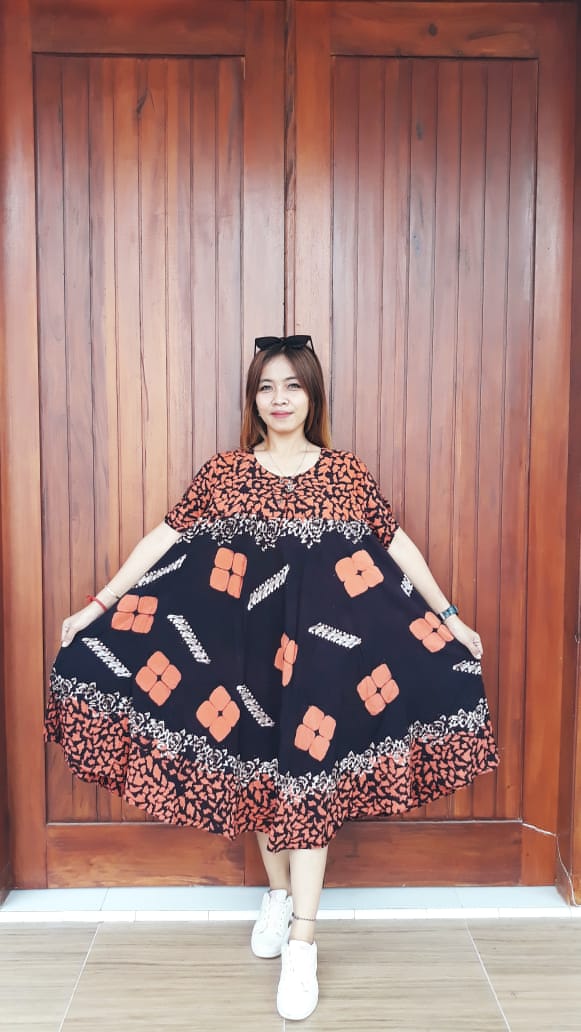 Baju Daster Batik Payung Jumbo Lengan Pendek Rayon Pekalongan Grosir