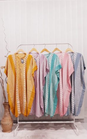 Baju Daster Batik Pendek Warna Pastel Model Lowo Pekalongan Grosir