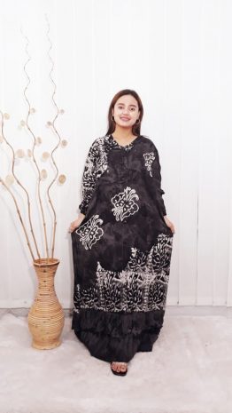 Baju Daster Batik Rempel Lengan Panjang Rayon Cap Pekalongan Grosir