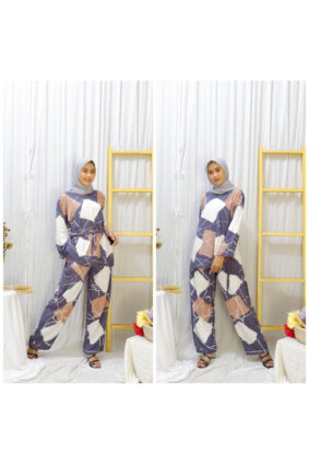 Baju Daster Batik Setelan Celana Panjang One Set Wanita Rayon
