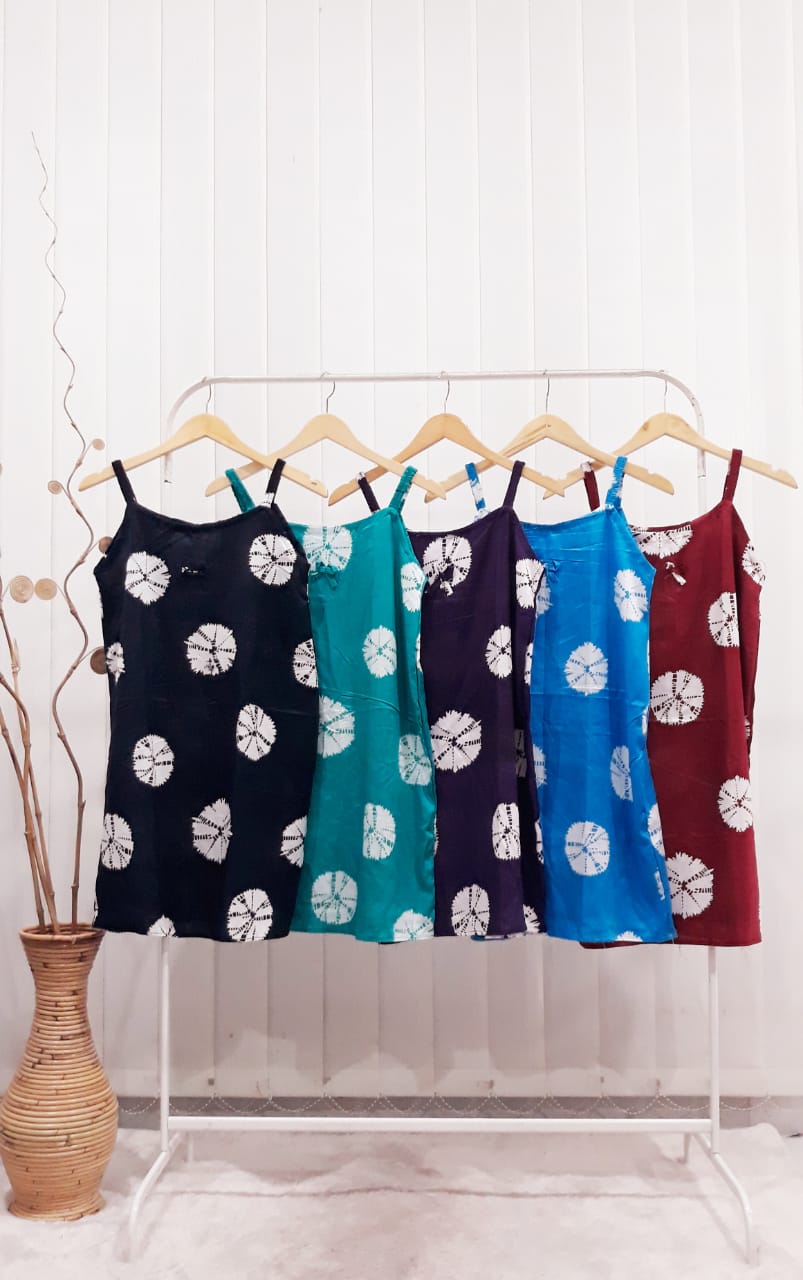 Baju Daster Gandul Karet Pendek Yukensi Batik Jumputan Rayon Pekalongan