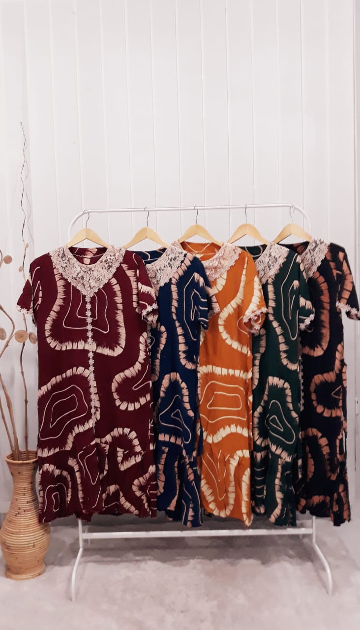 Baju Daster Renda Lengan Pendek Batik Pekalongan Grosir