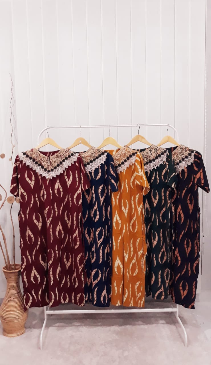Baju Daster Renda Lengan Pendek Batik Pekalongan Grosir