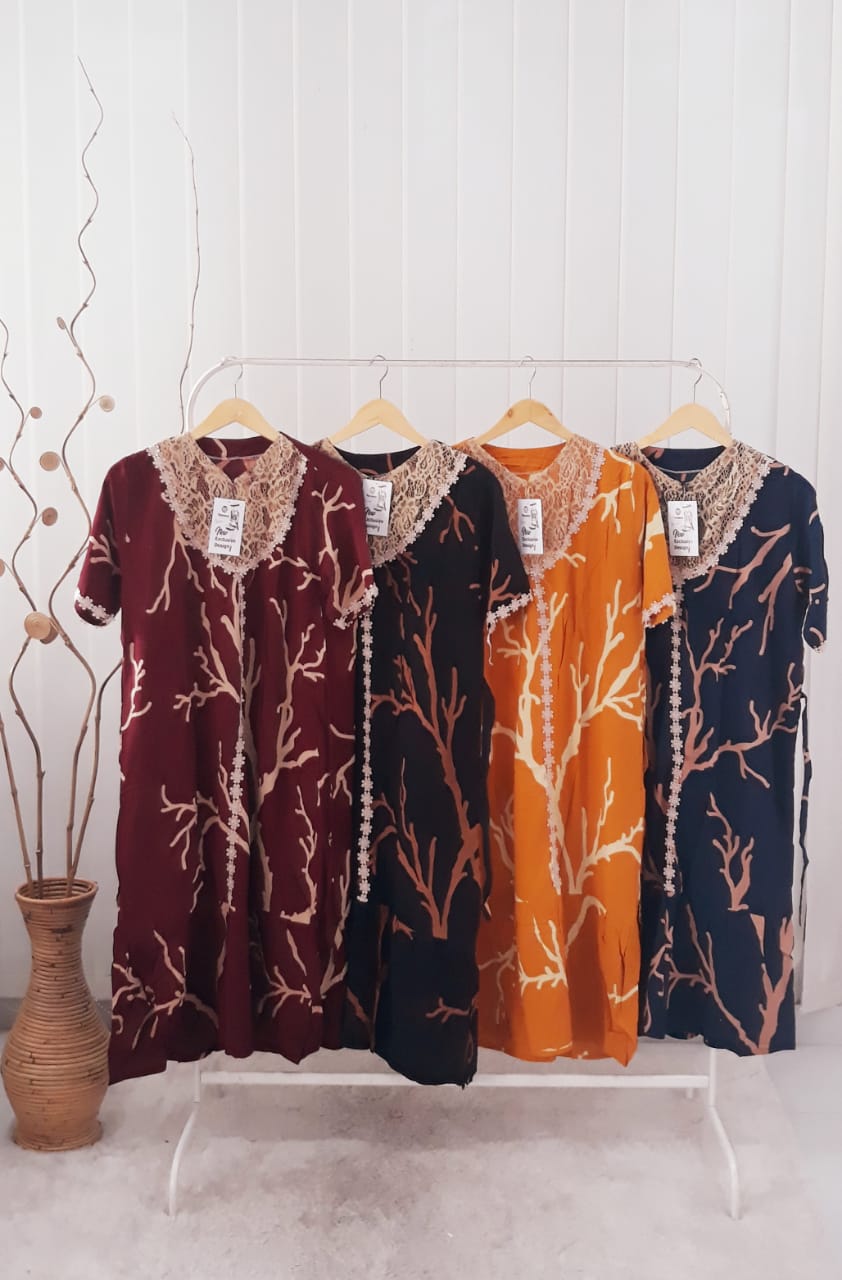 Baju Daster Renda Rayon Batik Cap Pekalongan Seri Murah Grosiran