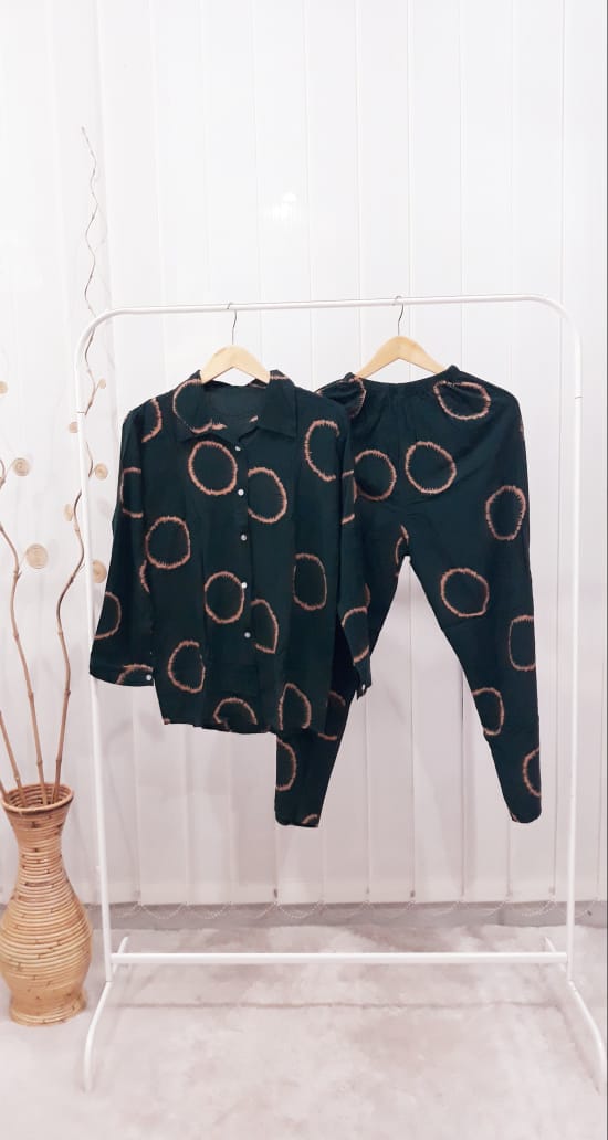 Baju One Set Tie Dye Lengan Panjang Setelan Wanita