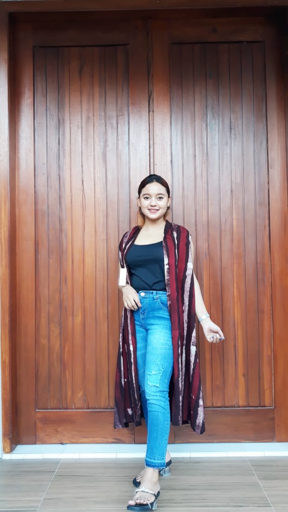 Baju Outer Wanita Yukensi Atasan Vest Etnik Longcardy Batik Pekalongan