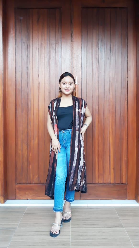 Baju Outer Wanita Yukensi Atasan Vest Etnik Longcardy Batik Pekalongan