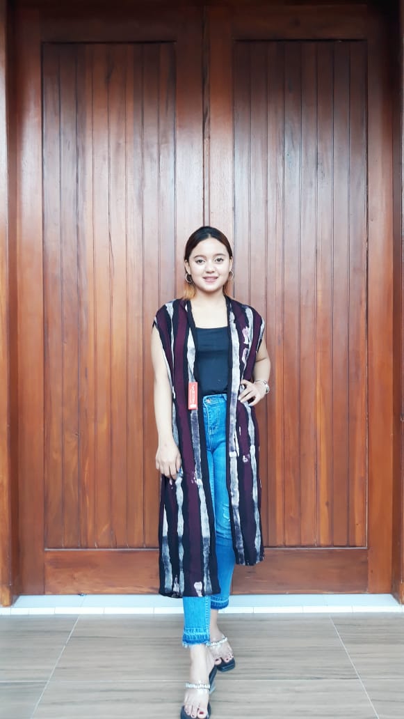 Baju Outer Wanita Yukensi Atasan Vest Etnik Longcardy Batik Pekalongan