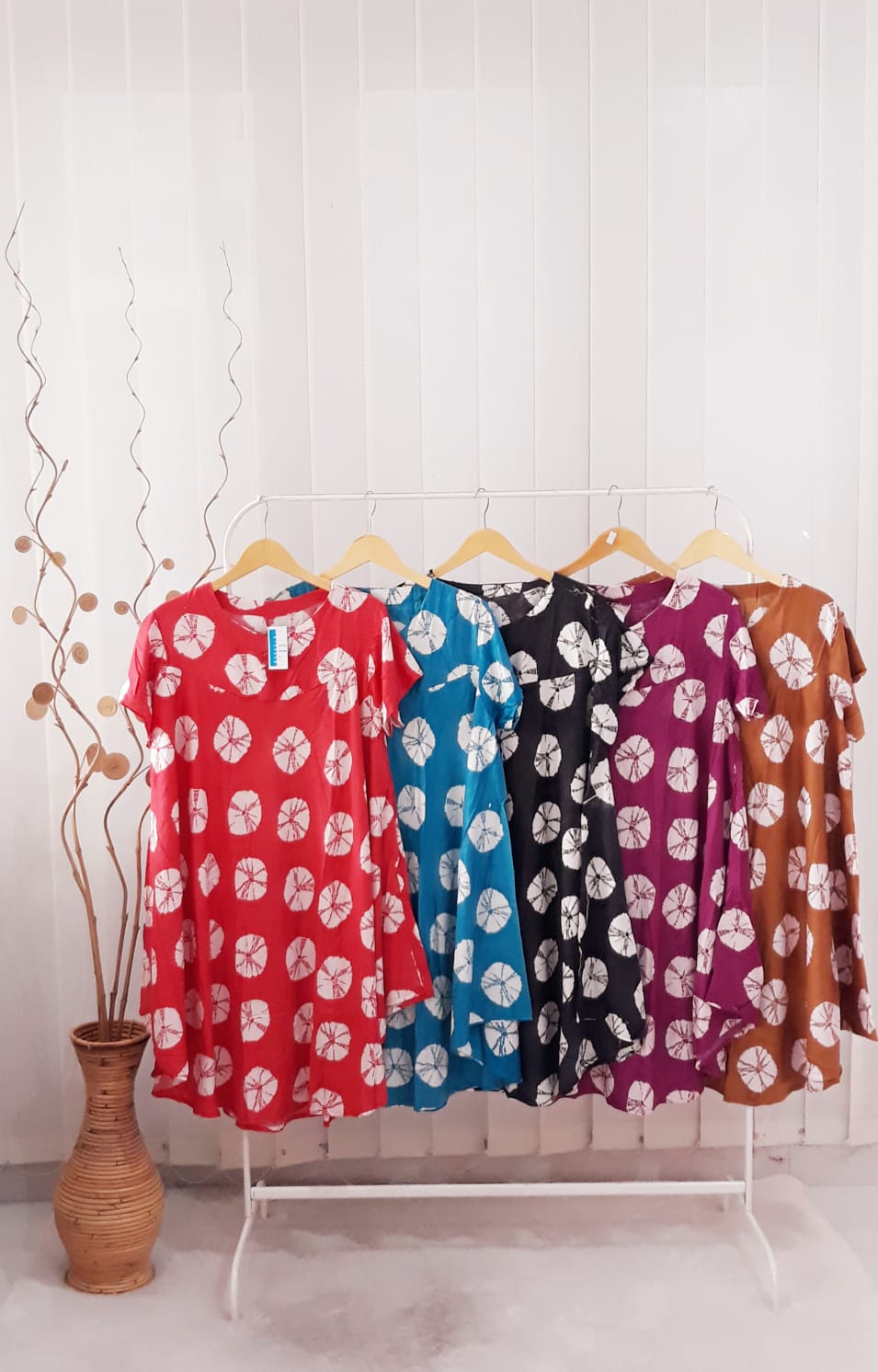 Baju Daster Batik Jumbo Lengan Pendek Pekalongan Seri Grosir