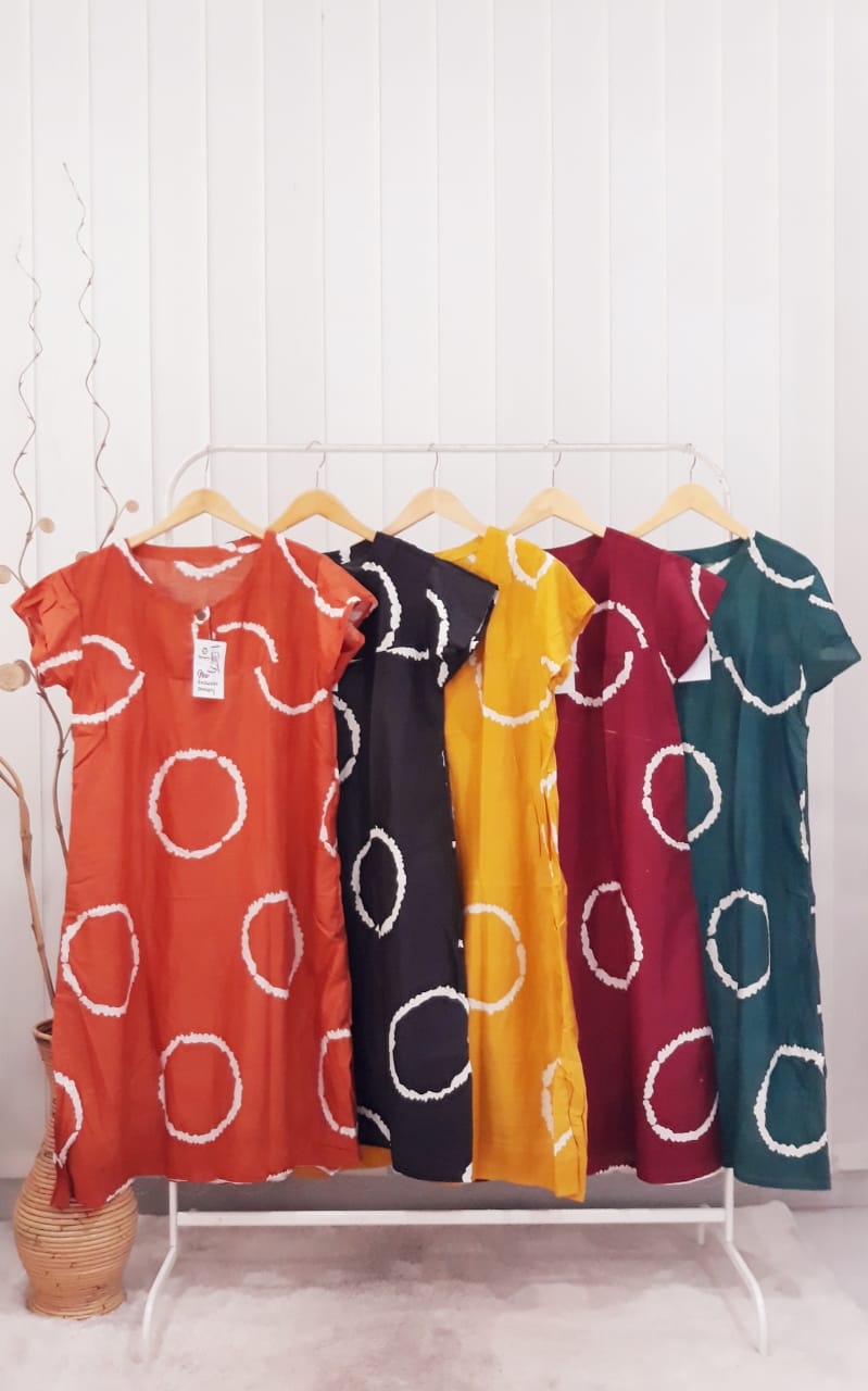 Baju Daster Batik Murah Lengan Pendek Santung Rayon Pekalongan Seri Grosir