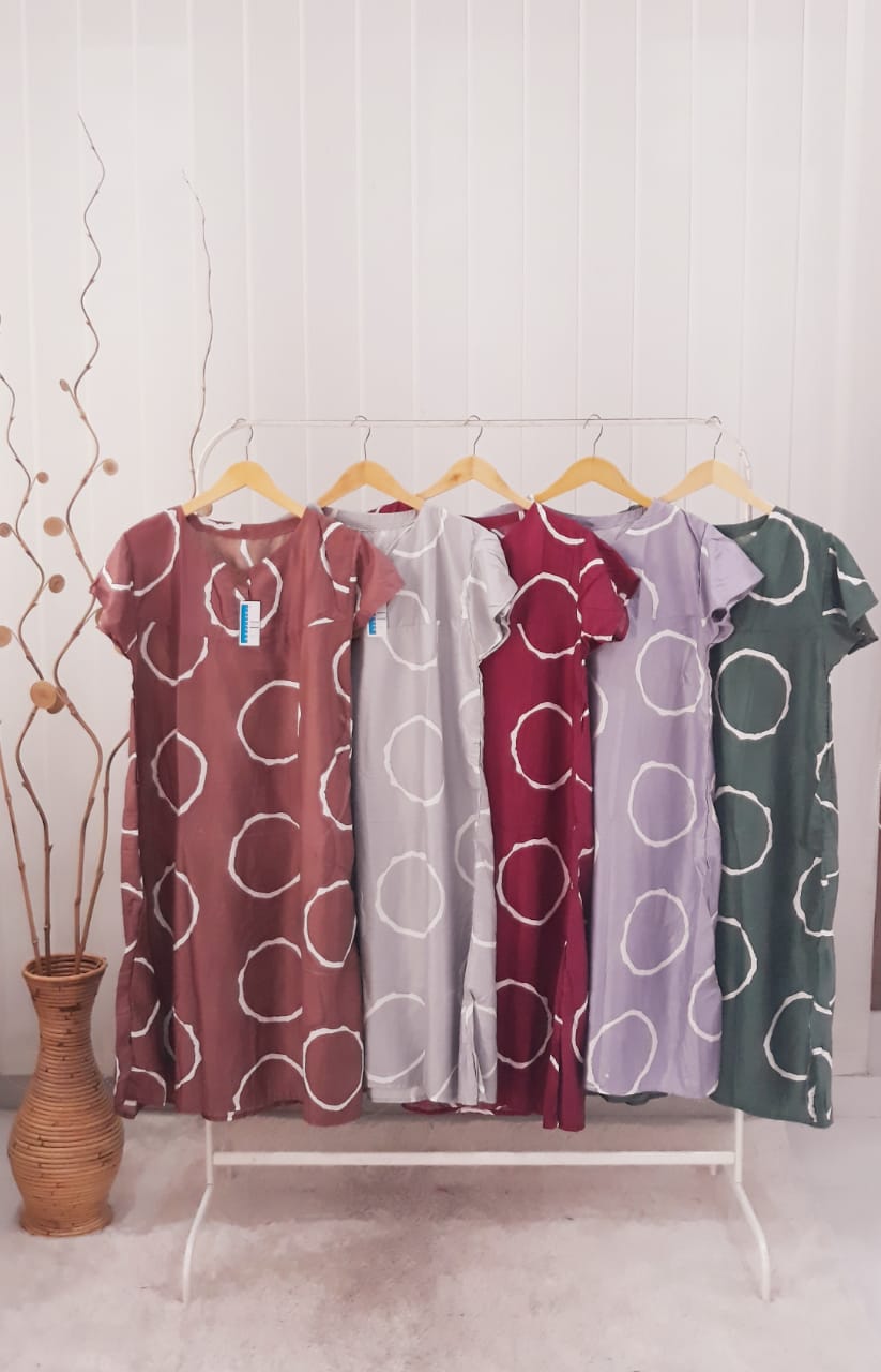 Baju Daster Batik Murah Lengan Pendek Santung Rayon Pekalongan Seri Grosir