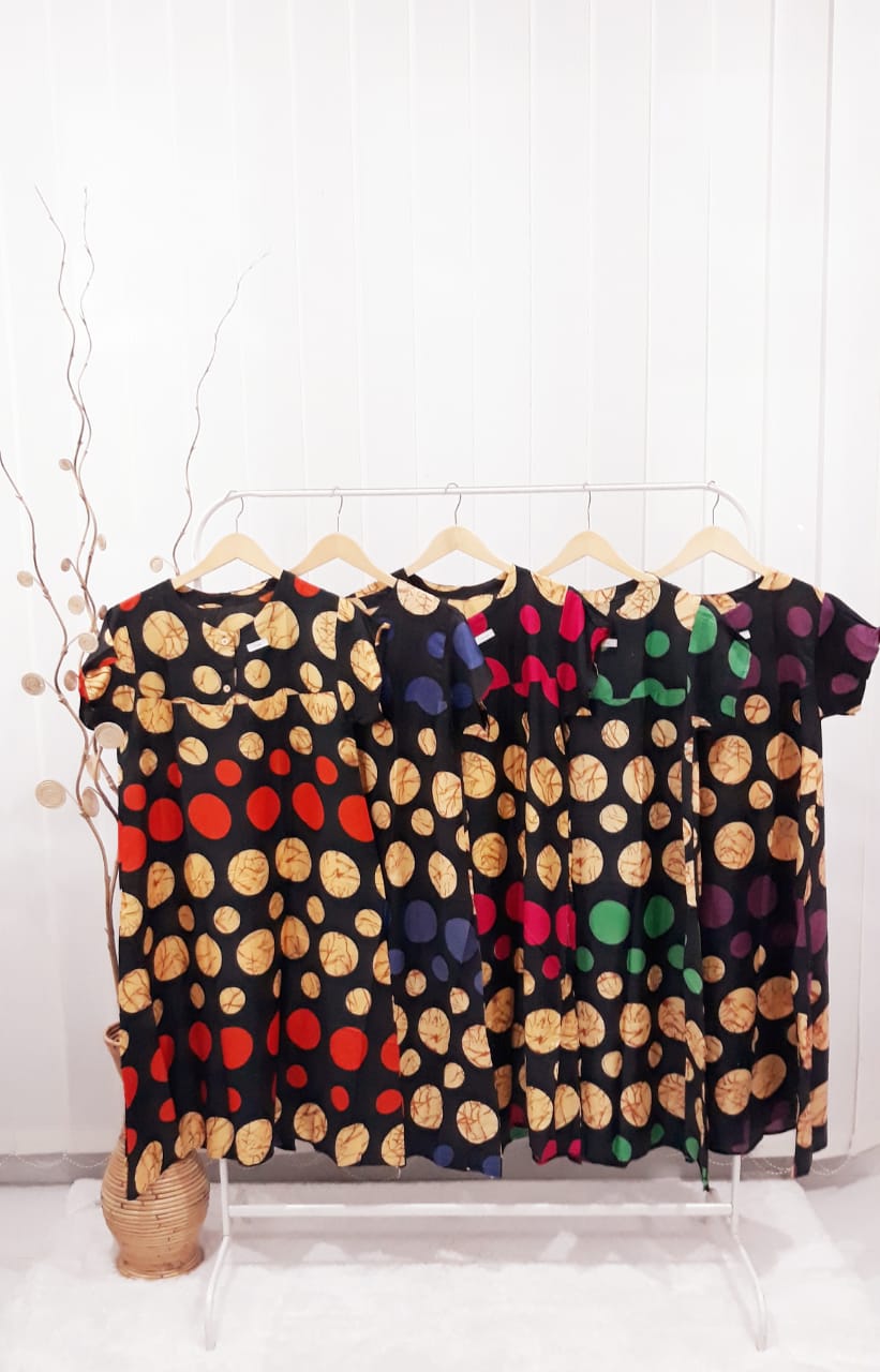 Baju Daster Batik Murah Lengan Pendek Santung Rayon Pekalongan Seri Grosir