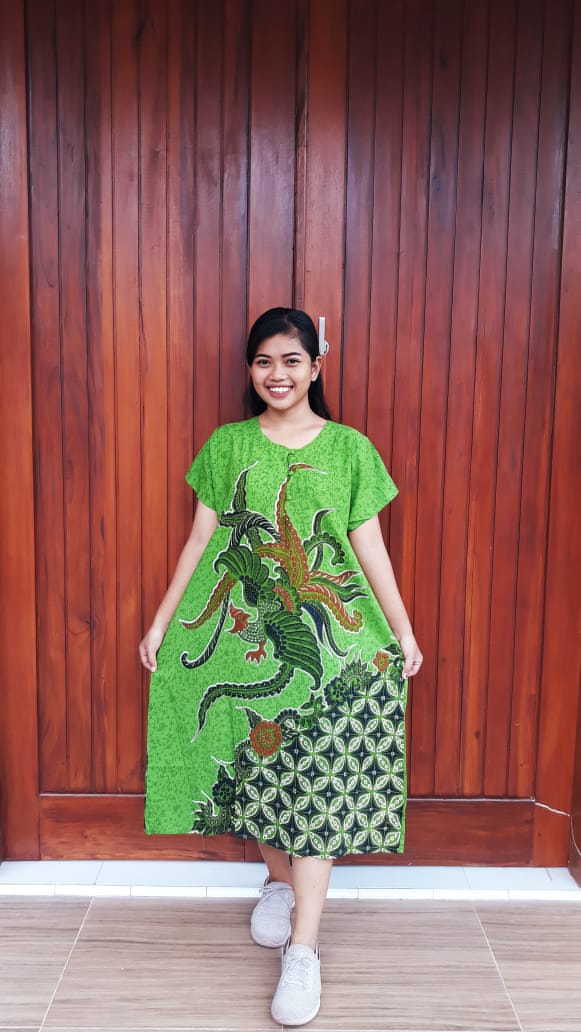 Baju Daster Batik Ratu Busana Lengan Pendek Adem Rayon Pekalongan