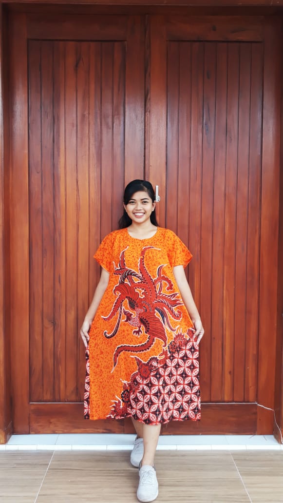 Baju Daster Batik Ratu Busana Lengan Pendek Adem Rayon Pekalongan