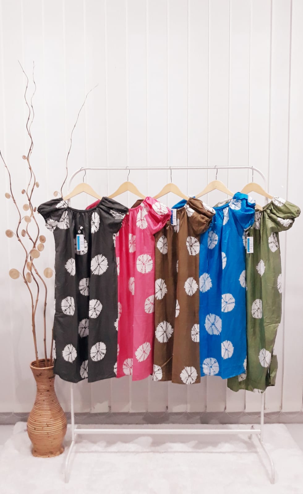 Baju Daster Batik Remaja Modern Lengan Pendek Balon Murah Grosir Pekalongan