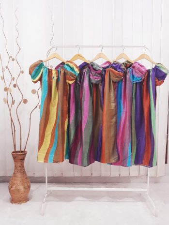 Baju Daster Batik Remaja Modern Model Lengan Balon Bahan Rayon