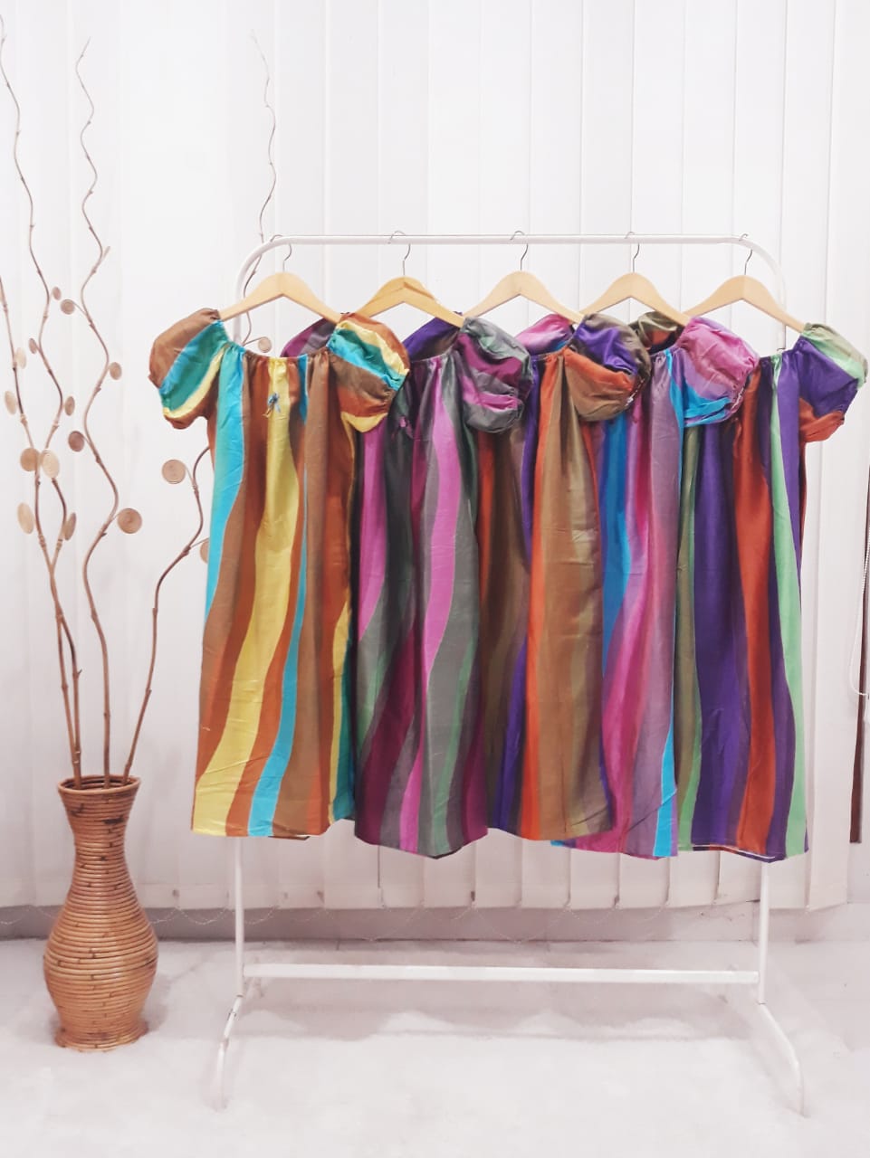 Baju Daster Batik Remaja Modern Model Lengan Balon Bahan Rayon