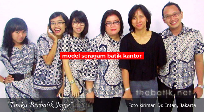 Cetak Gambar Model Baju Seragam Batik Kantor Pria Wanita Tunik Bordir Modern Terbaru Model Seragam Batik Kantor Perusahaan