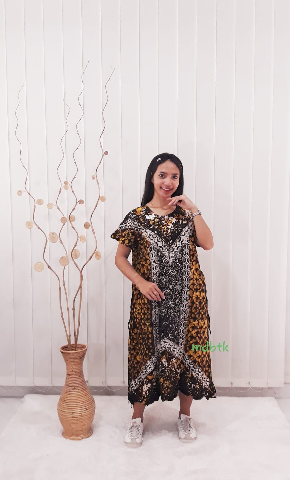 Baju Daster Batik Bahan Rayon Santung Model Payung Lengan Pendek