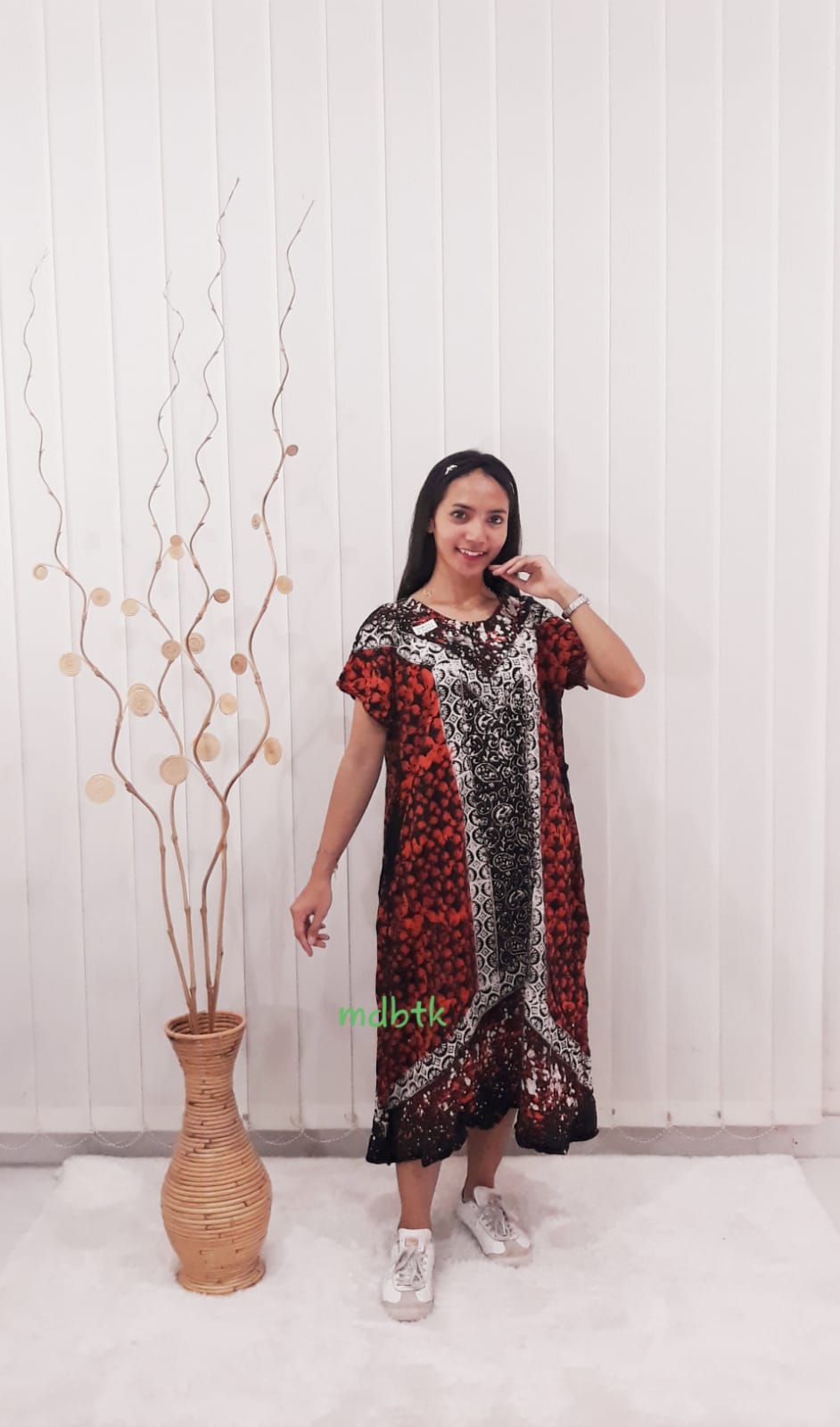 Baju Daster Batik Bahan Rayon Santung Model Payung Lengan Pendek