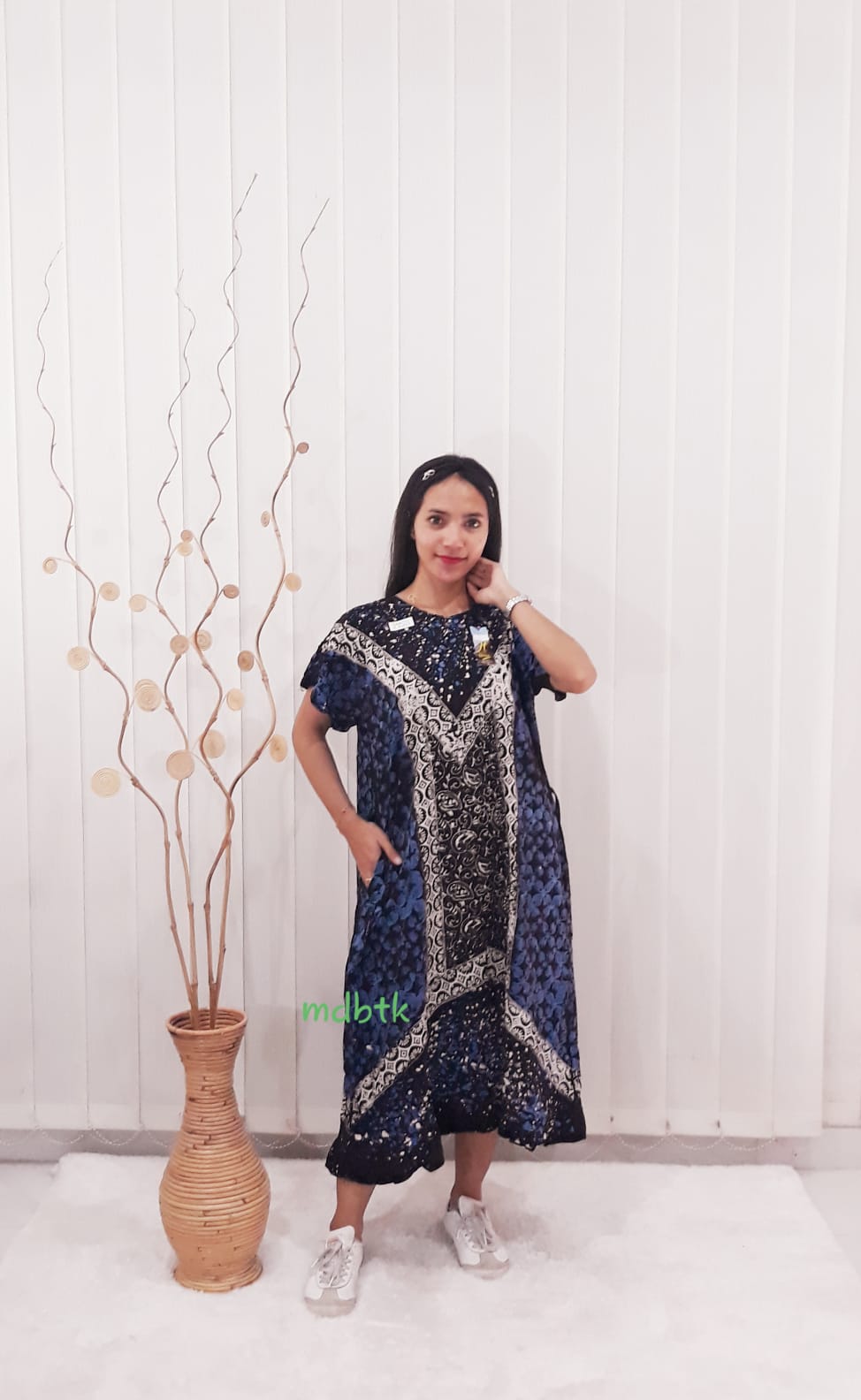 Baju Daster Batik Bahan Rayon Santung Model Payung Lengan Pendek