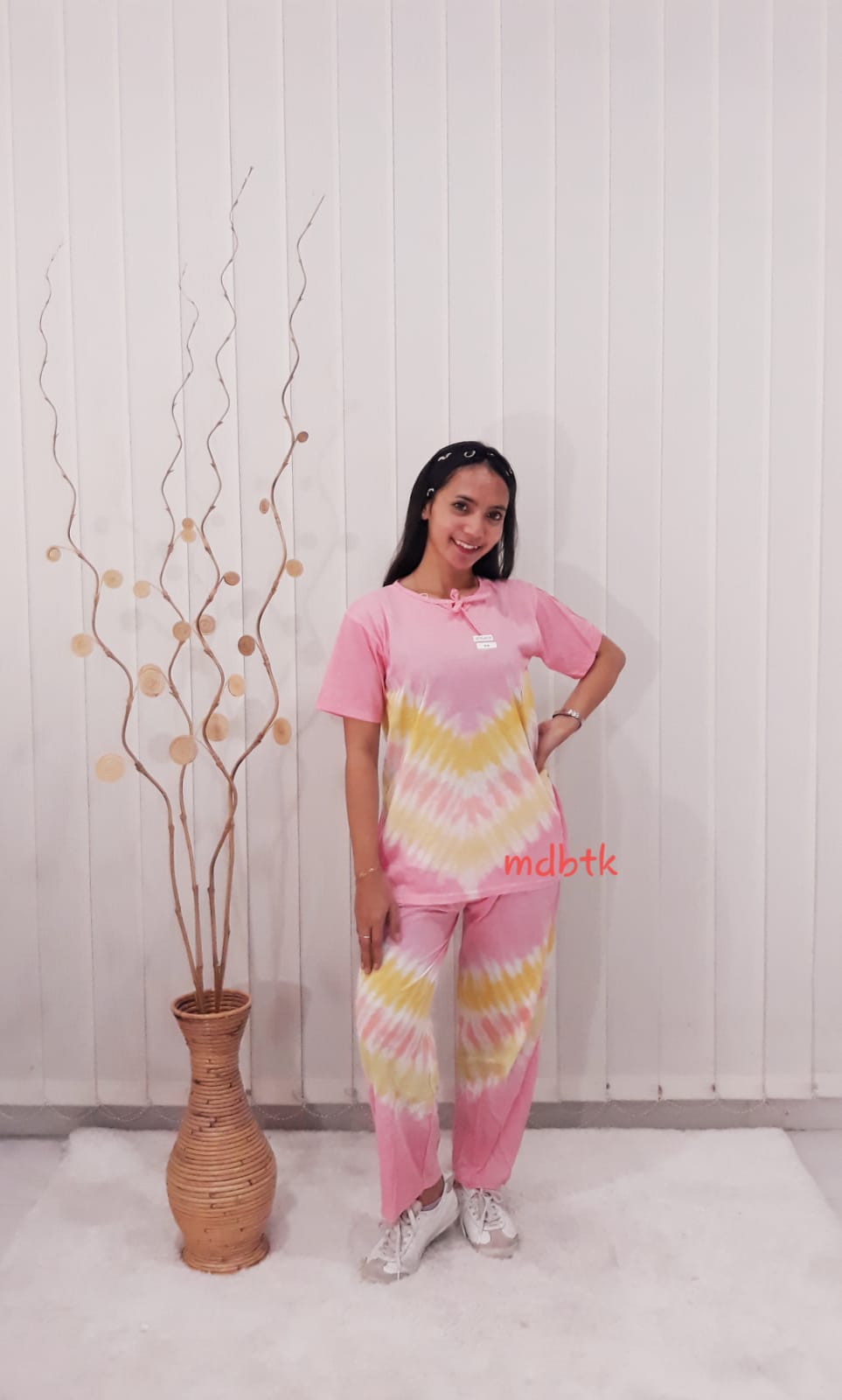 Baju Daster Batik Jumputan Setelan Bahan Kaos Celana Panjang