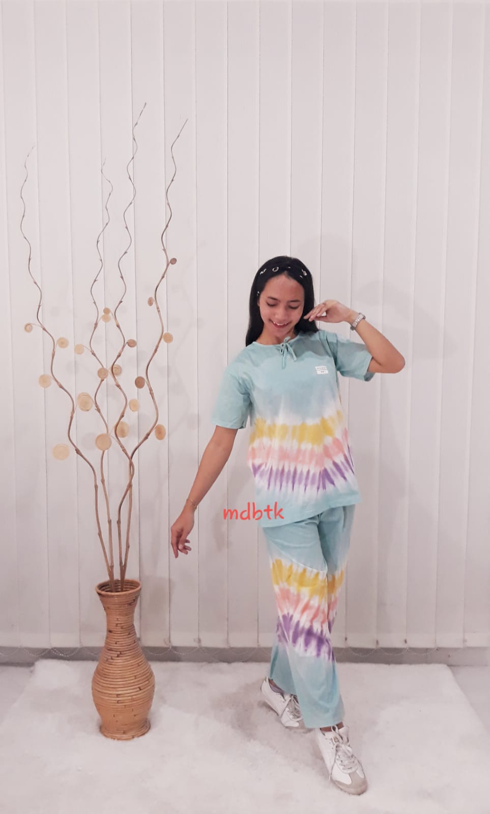 Baju Daster Batik Jumputan Setelan Bahan Kaos Celana Panjang