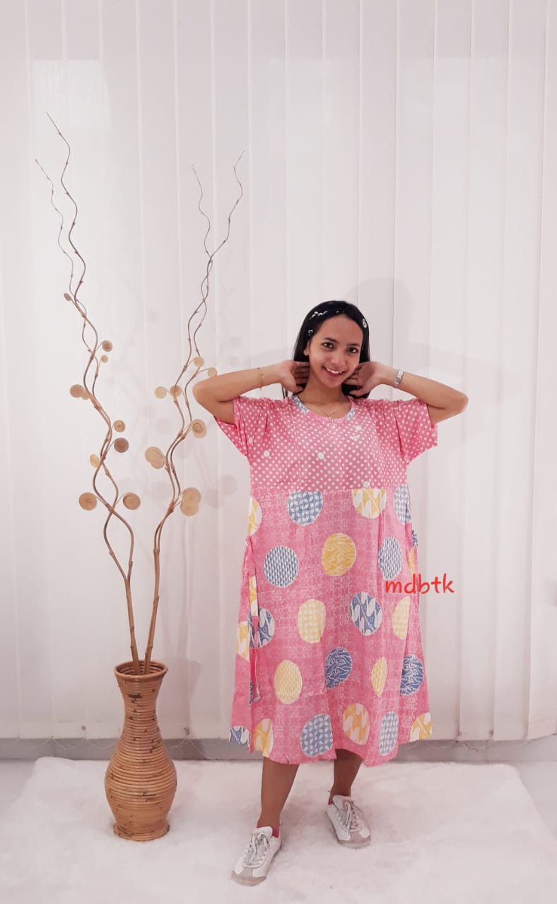 Baju Daster Batik Lengan Pendek Model Payung Bahan Rayon