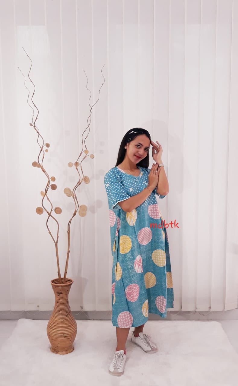 Baju Daster Batik Lengan Pendek Model Payung Bahan Rayon