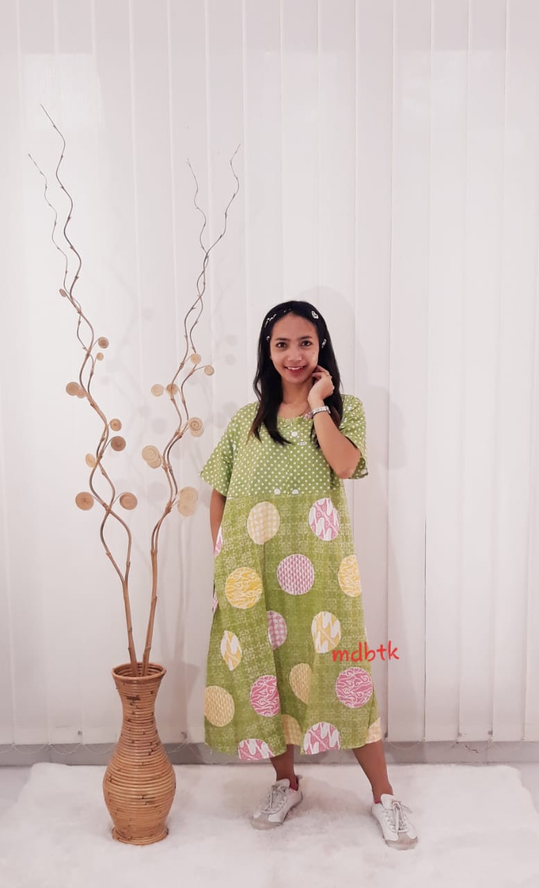 Baju Daster Batik Lengan Pendek Model Payung Bahan Rayon