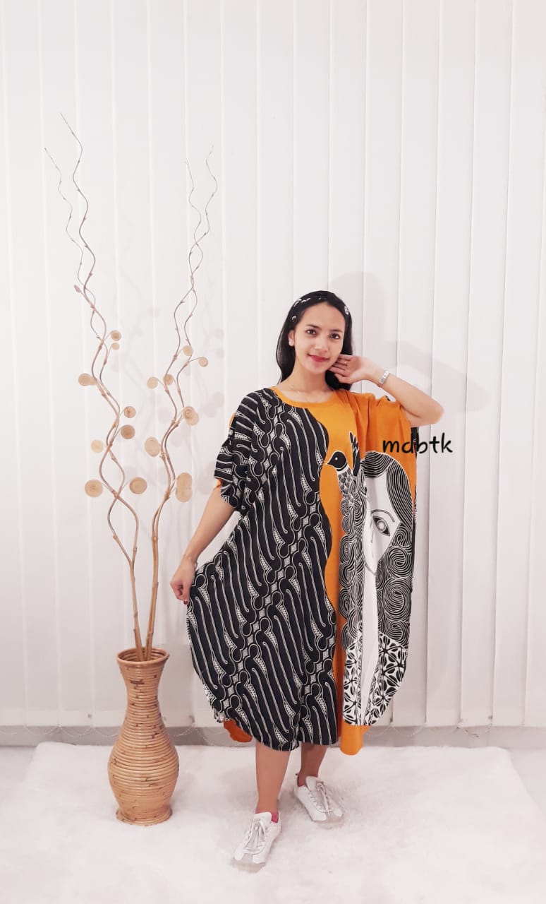Baju Daster Batik Lowo Motif Wajah Lukis Bahan Rayon Super