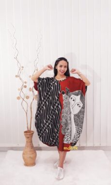 Baju Daster Batik Lowo Motif Wajah Lukis Bahan Rayon Super