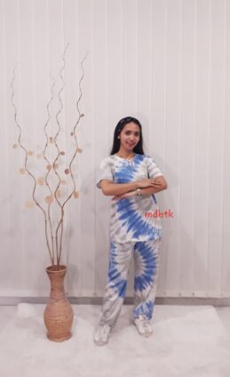 Baju Daster Batik Setelan Bahan Kaos Jumputan Celana Panjang (isi 5)