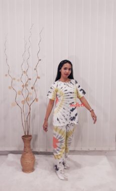 Baju Daster Batik Setelan Celana Panjang Bahan Kaos Jumputan