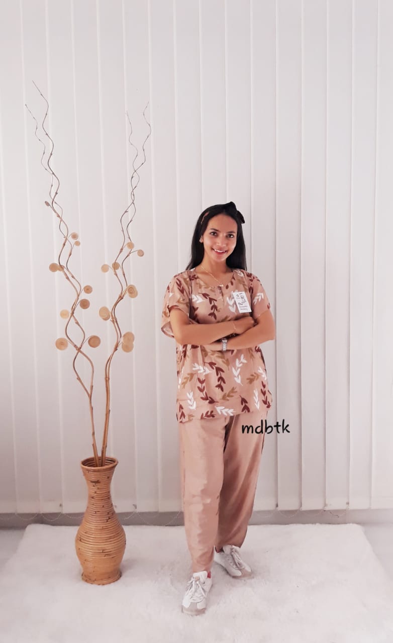 Baju Daster Batik Setelan Celana Panjang Lengan Pendek Grosiran Pekalongan