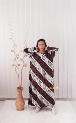 Baju Long Dress Batik Panjang Gamis Motif Parang Klasik Jogja