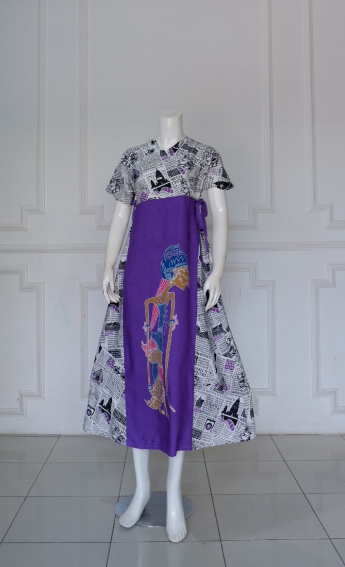 Baju Sack Dress Batik Kimono Modern Murah Online Motif Wayang