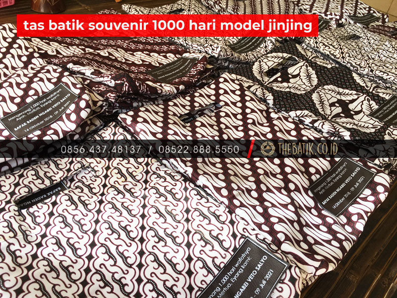 Souvenir Peringatan Selamatan 1000 Hari Orang Meninggal - Model Tas Kain Batik