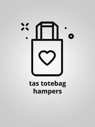Tote Bag Hampers Wadah Bingkisan Tulisan Custom Warna Polos Kombinasi Batik