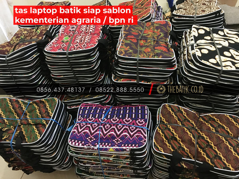 Tas Laptop Batik Siap Sablon Pesanan Kementerian ATR / BPN