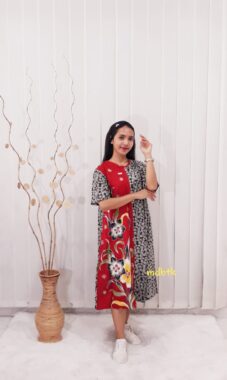 Baju Daster Batik Payung Busui Bahan Rayon Motif Bunga