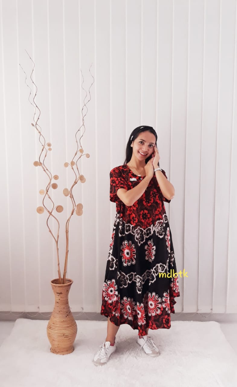Baju Daster Klok Jumbo Bahan Batik Rayon Coletan Grosir