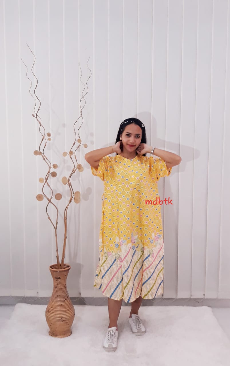 Baju Tidur Daster Batik Payung Busui Bahan Rayon Warna Pastel