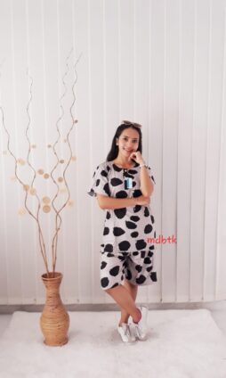 Baju Tidur Setelan Celana Pendek Batik Bahan Rayon Adem Grosir