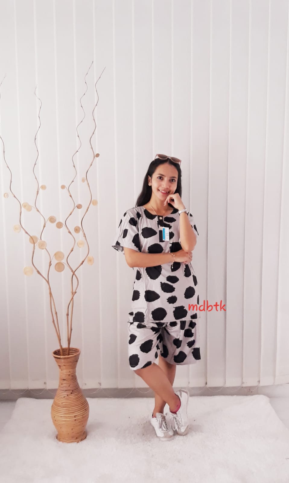 Baju Tidur Setelan Celana Pendek Batik Bahan Rayon Adem Grosir