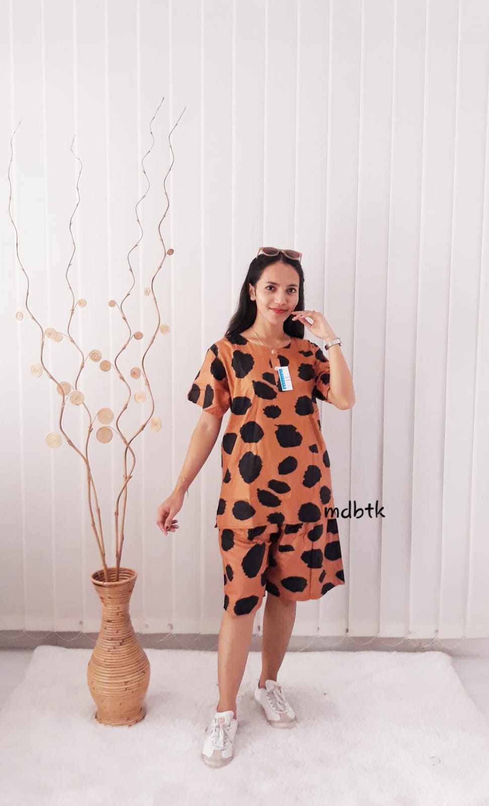Baju Tidur Setelan Celana Pendek Batik Bahan Rayon Adem Grosir