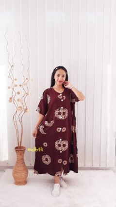 Daster Batik Jumbo Lengan Pendek Pekalongan Grosir Printing Santung