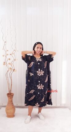 Daster Batik Jumbo Pekalongan Lengan Pendek Bahan Rayon Tebal