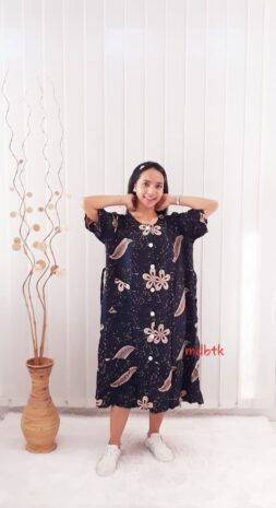Daster Batik Jumbo Pekalongan Lengan Pendek Bahan Rayon Tebal